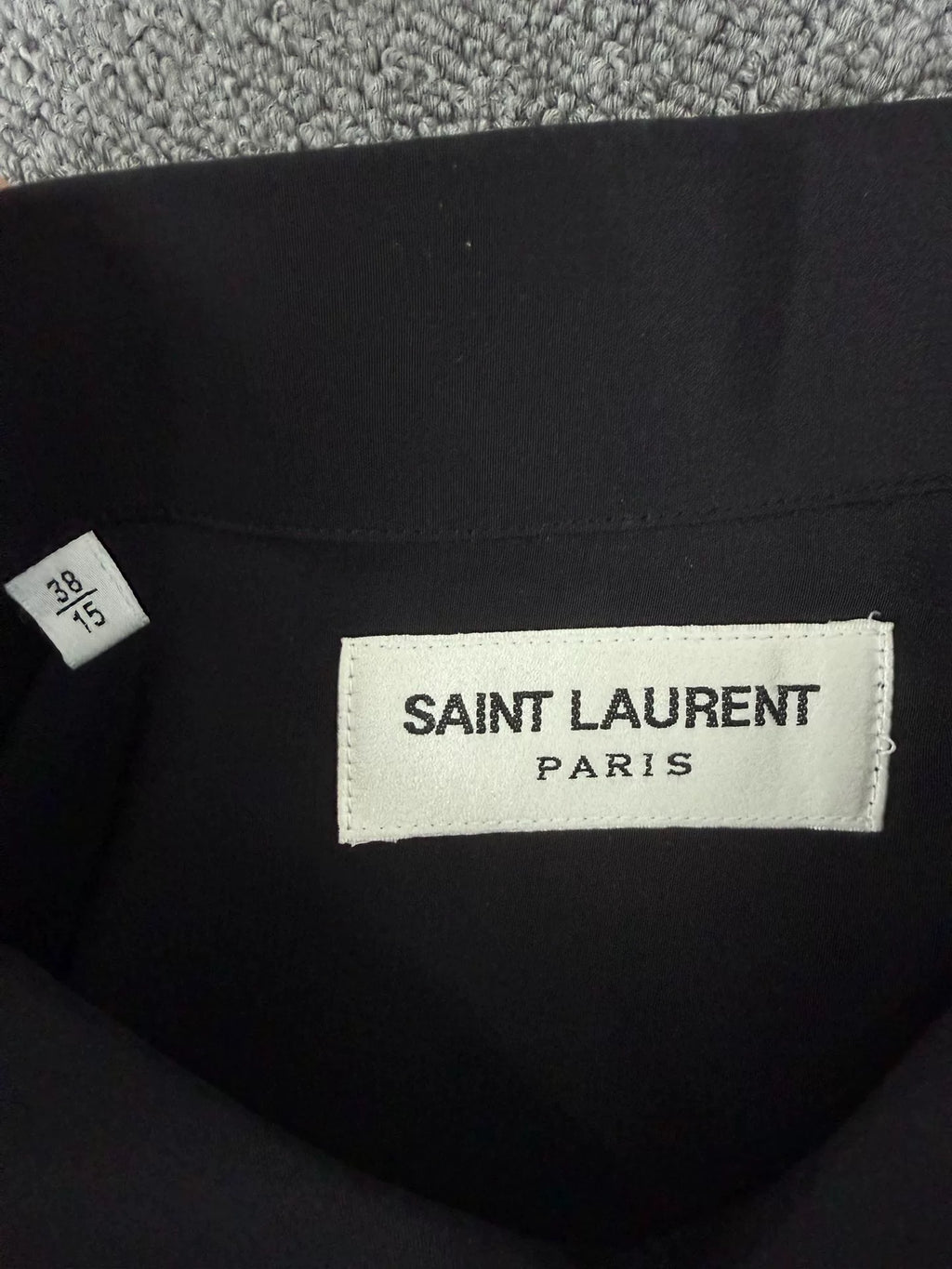 Saint Laurent Slp14ss Black Silk Shirt