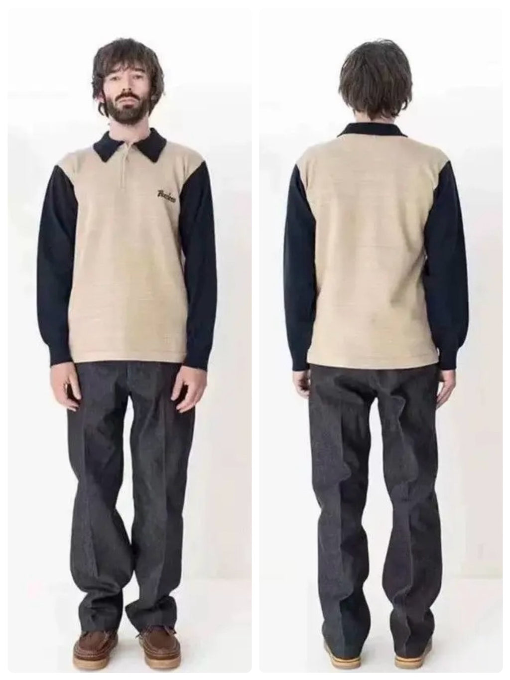 Visvim 22SS Godfrey Knit Long Sleeve Color-Block Sweater