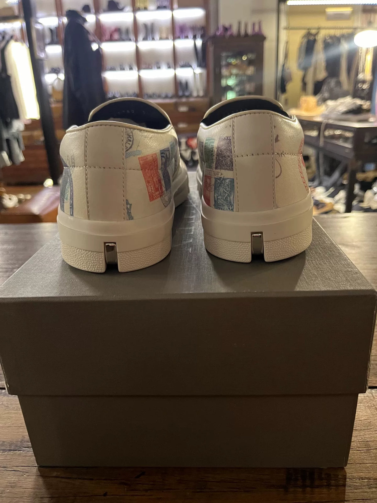 Alexander McQueen SS17 White Skull Print Leather Loafers
