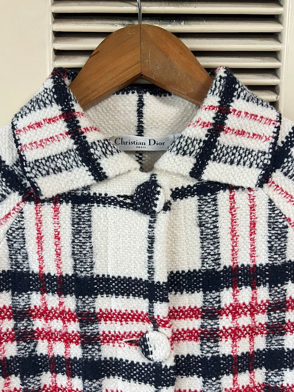 Dior Checkered Short-Sleeve Jacket