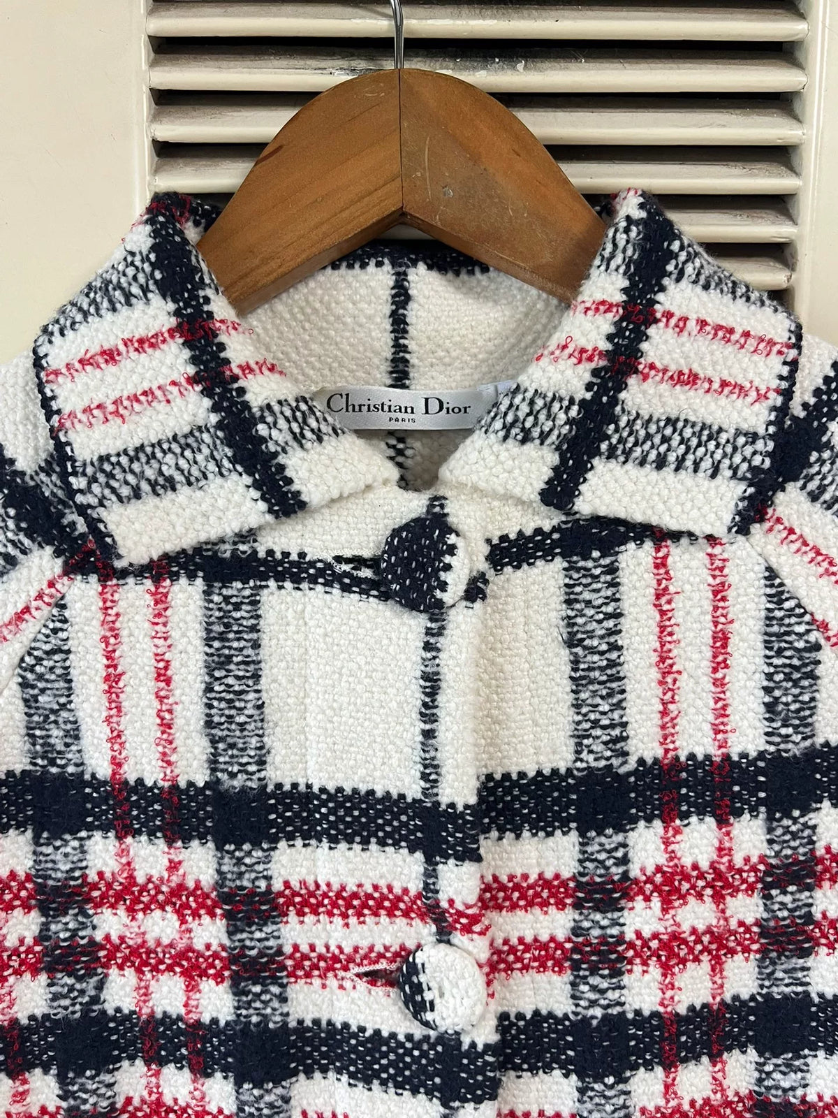 Dior Checkered Short-Sleeve Jacket