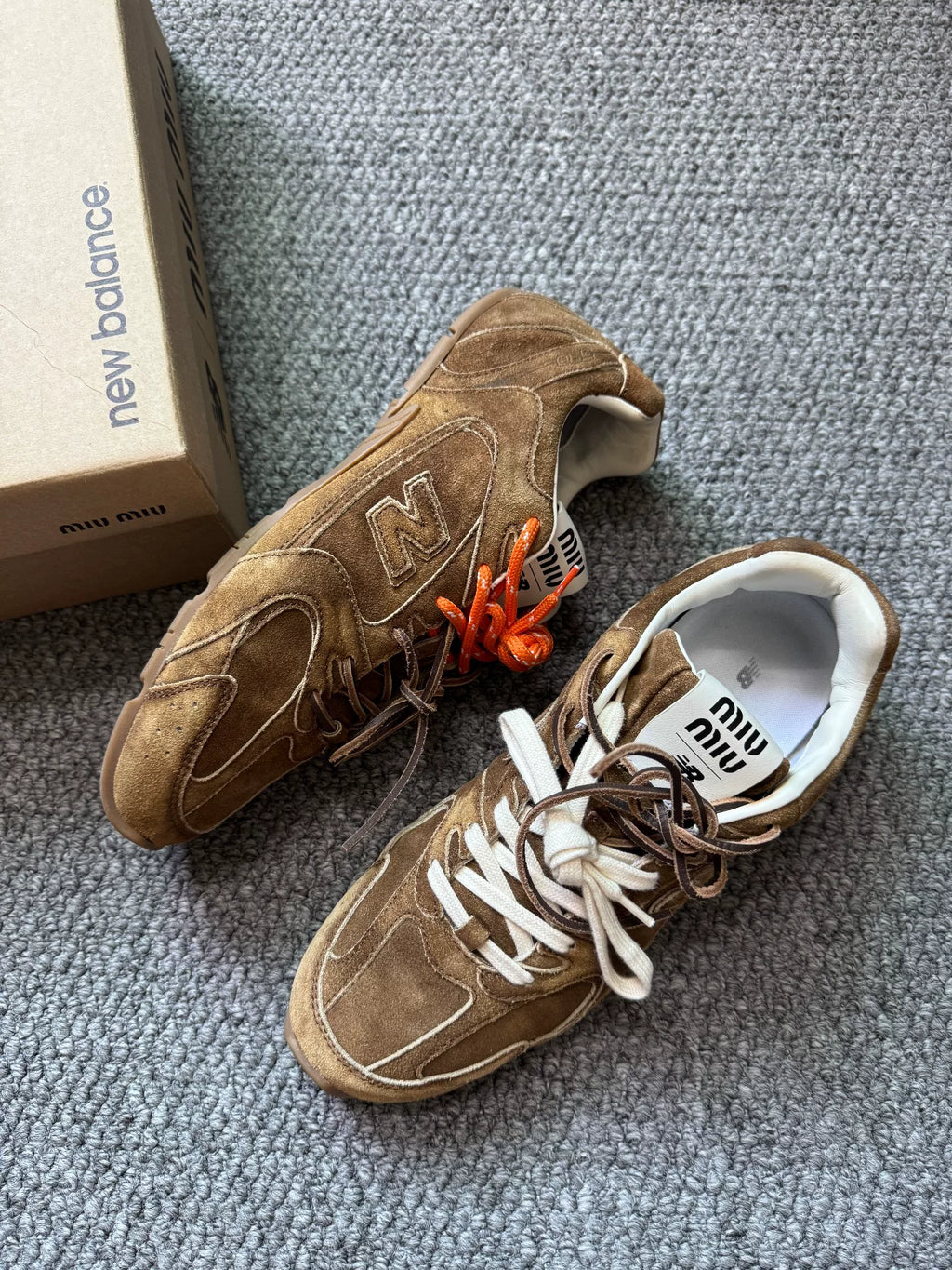 MiuMiu x × New Balance 530 Suede German Army Trainers