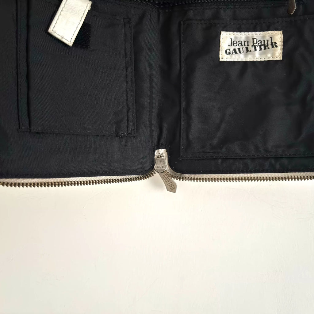 1980s Jean Paul Gaultier White Dragon Shoulder Bag