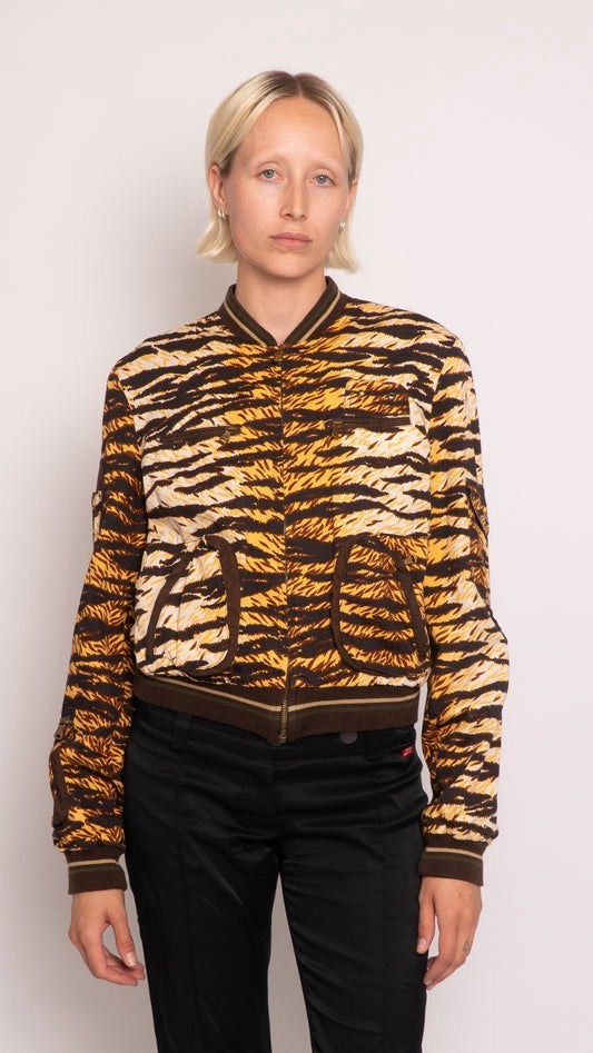 Dolce Gabbana Tiger Print Bomber Jacket