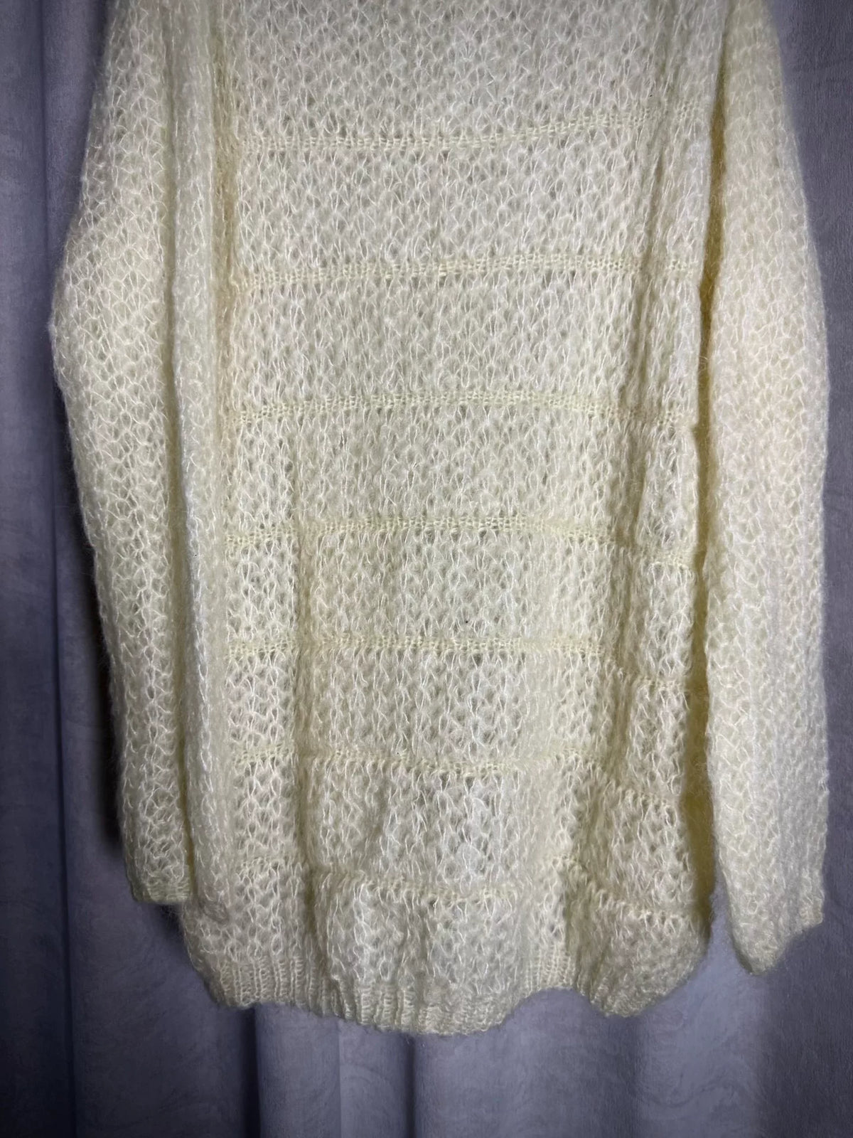 Saint Laurent 13AW Off-White Knit Sweater by Hedi Slimane
