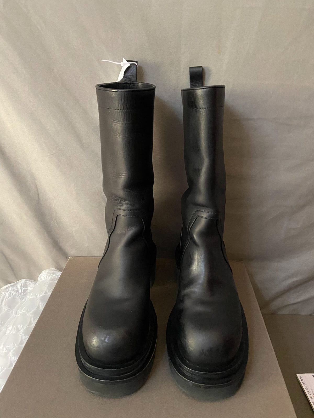 Rick Owens Ballast Bogun Black Chelsea Boots