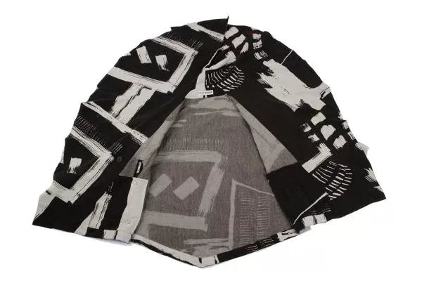 Issey Miyake Vintage Black & White Patterned Top