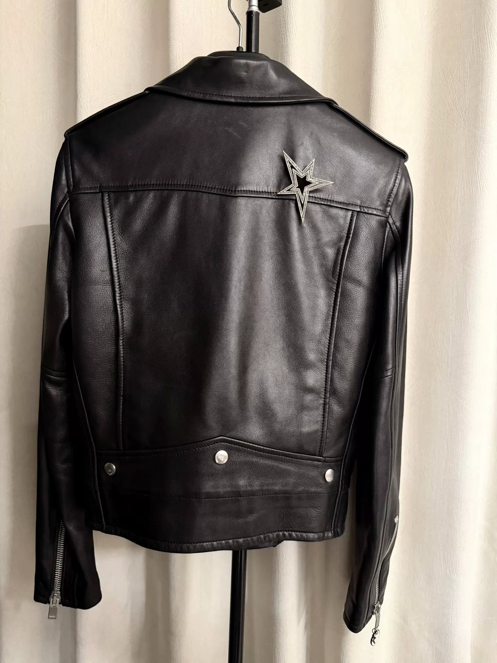 Saint Laurent FW17 L01 Embossed Lambskin Logo Jacket