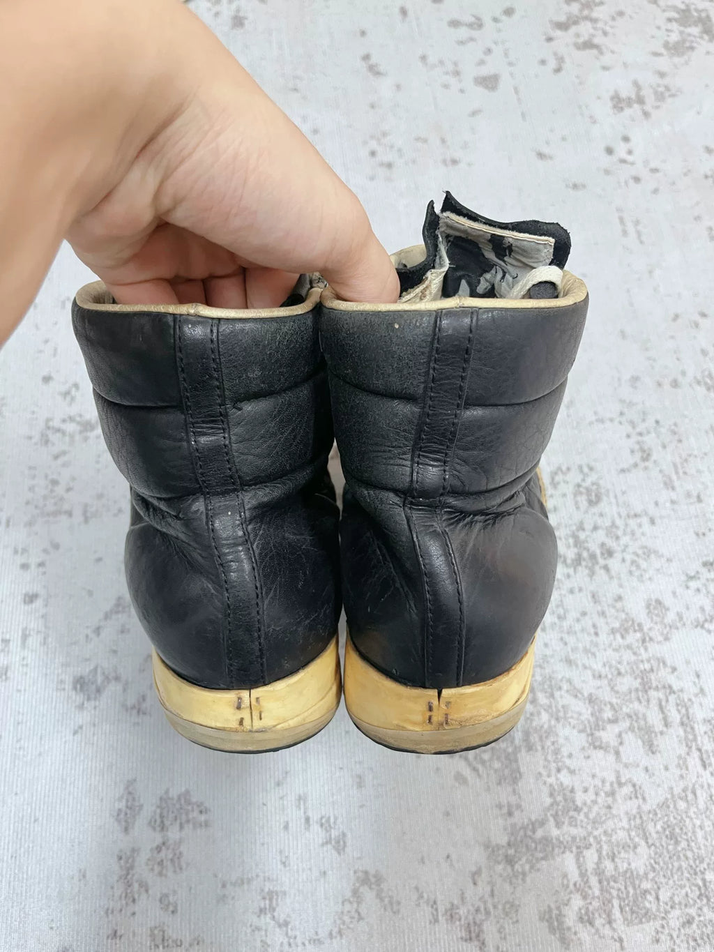 RICK OWENS GEOBASKET SNEAKER Black & White