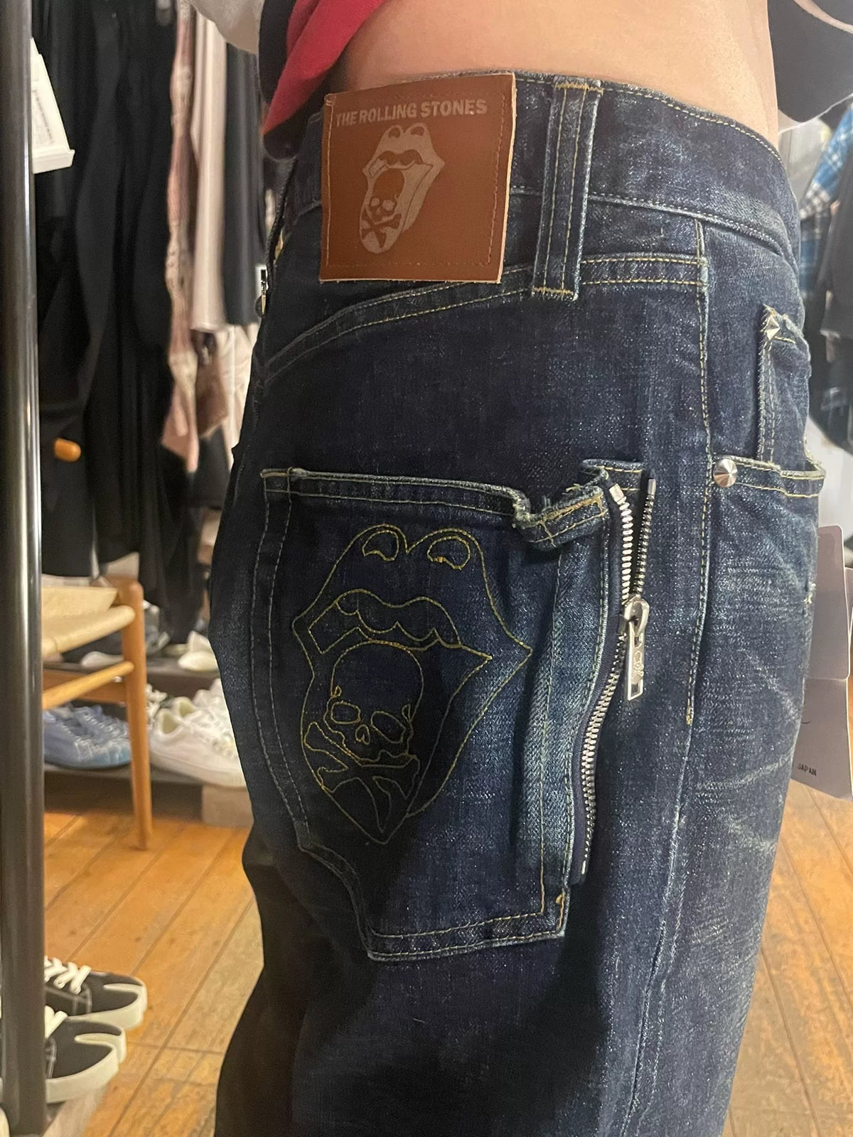 mastermind Japan × Theater8 Rolling Stone Blue Washed Cotton Spandex Jeans