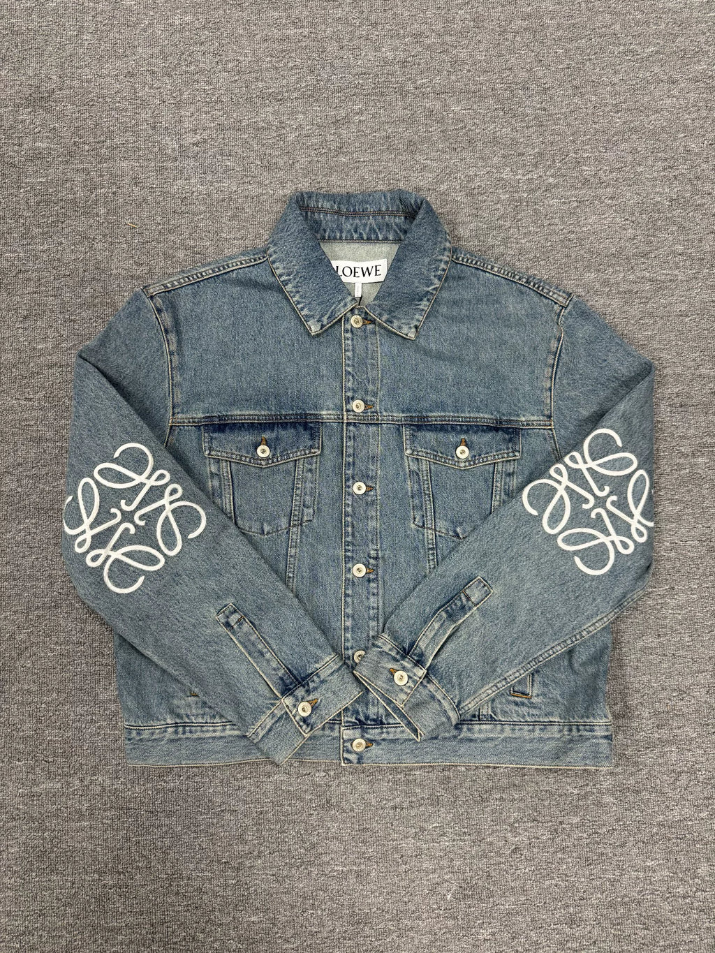 Loewe Blue Large-Logo Denim Jacket
