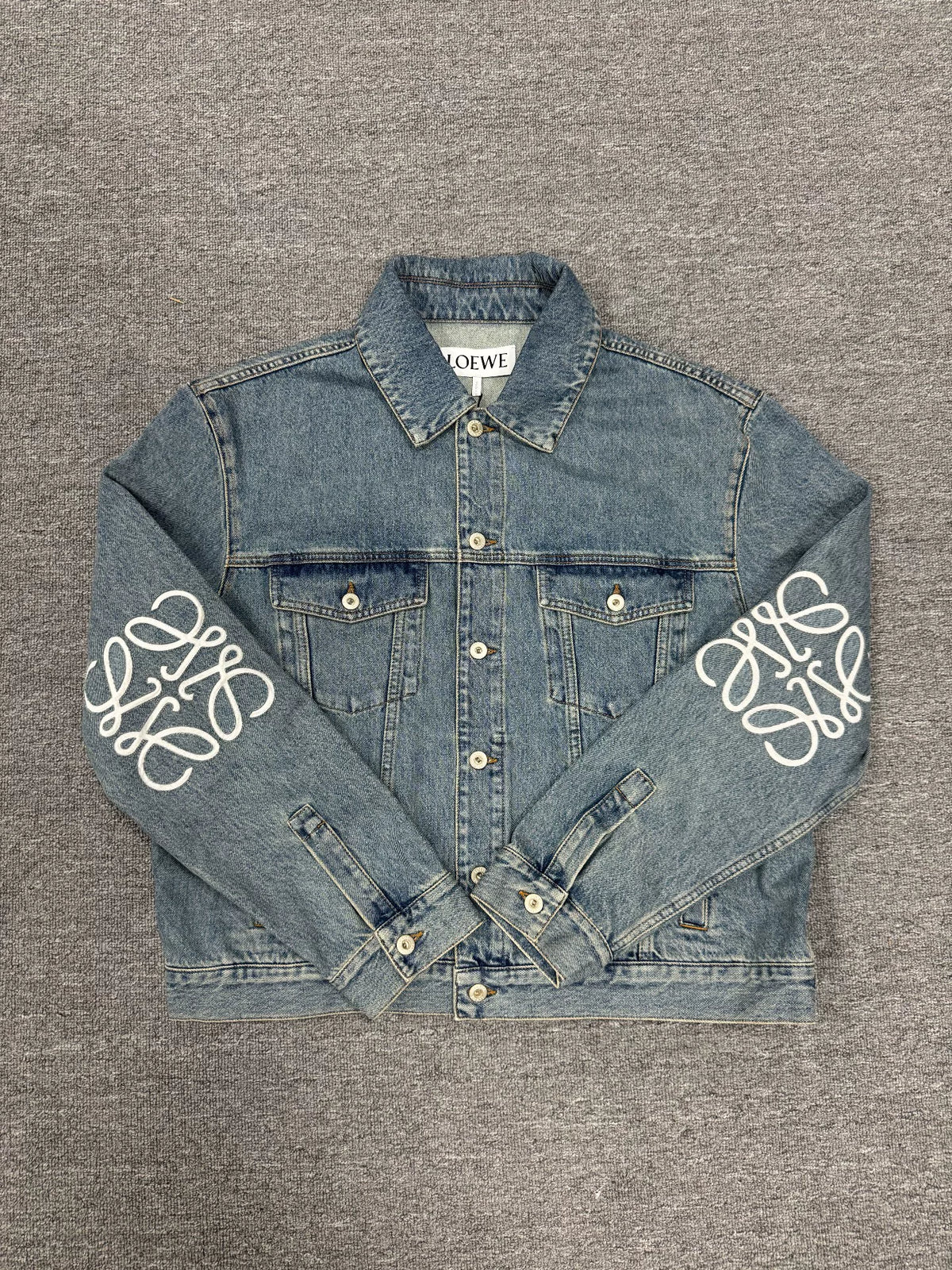Loewe Blue Large-Logo Denim Jacket