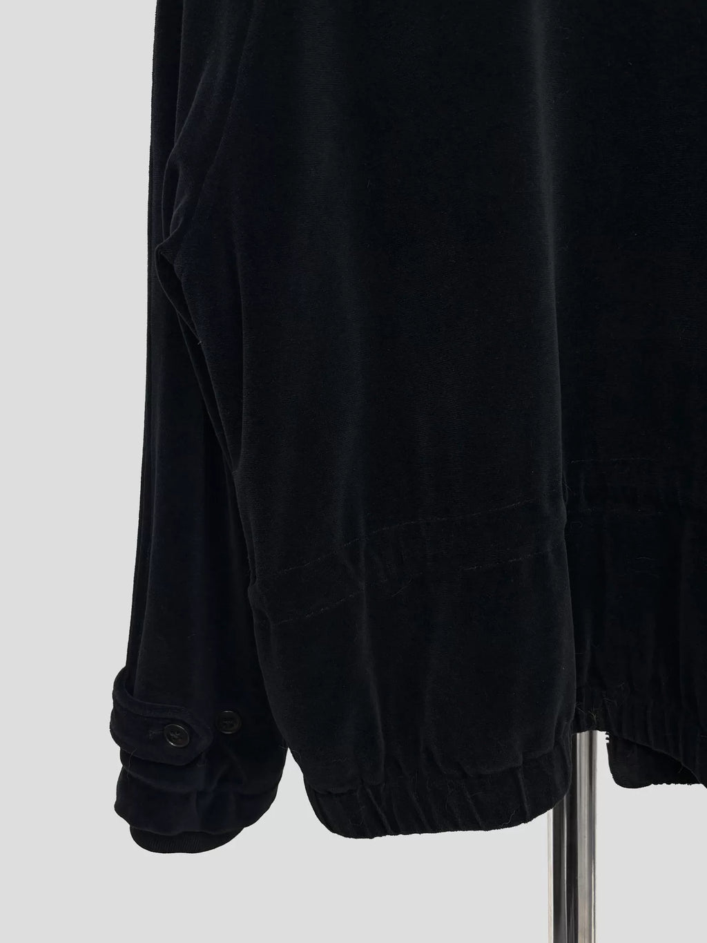 Ann Demeulemeester Black Velvet Zip Bomber