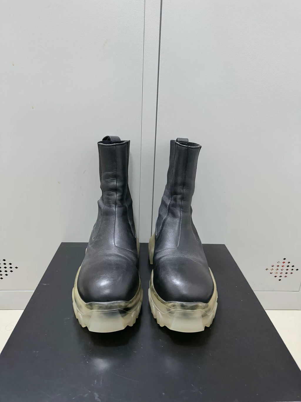 Rick Owens Bozo Tractor Leather Chelsea Boots