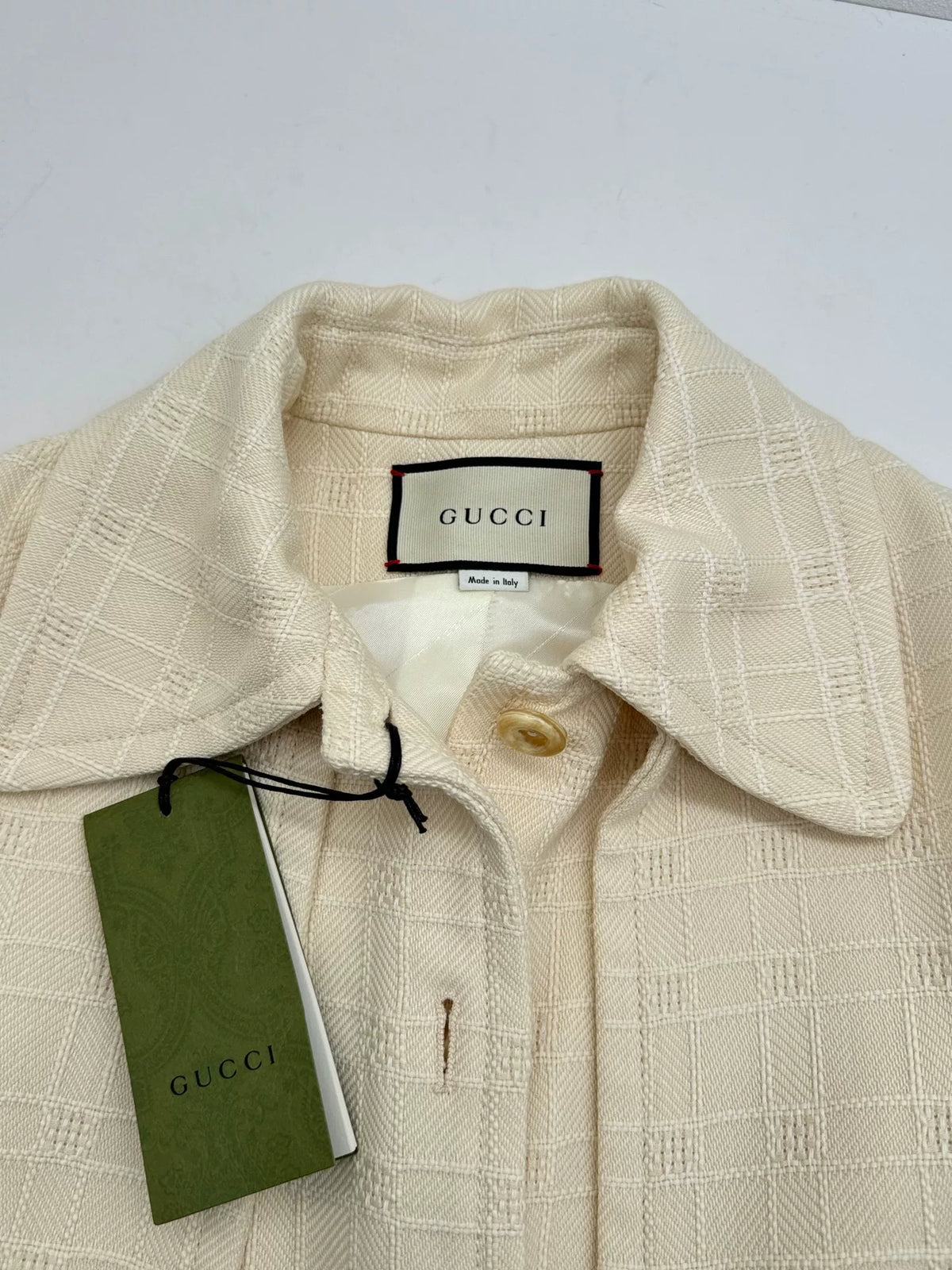 Gucci Off-White Plaid Detachable Cape Vest