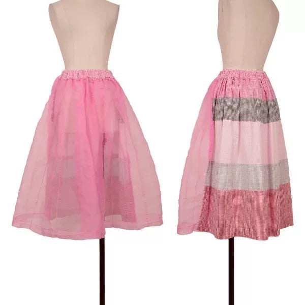 COMME des GARCONS Vintage Pink Plaid Skirt
