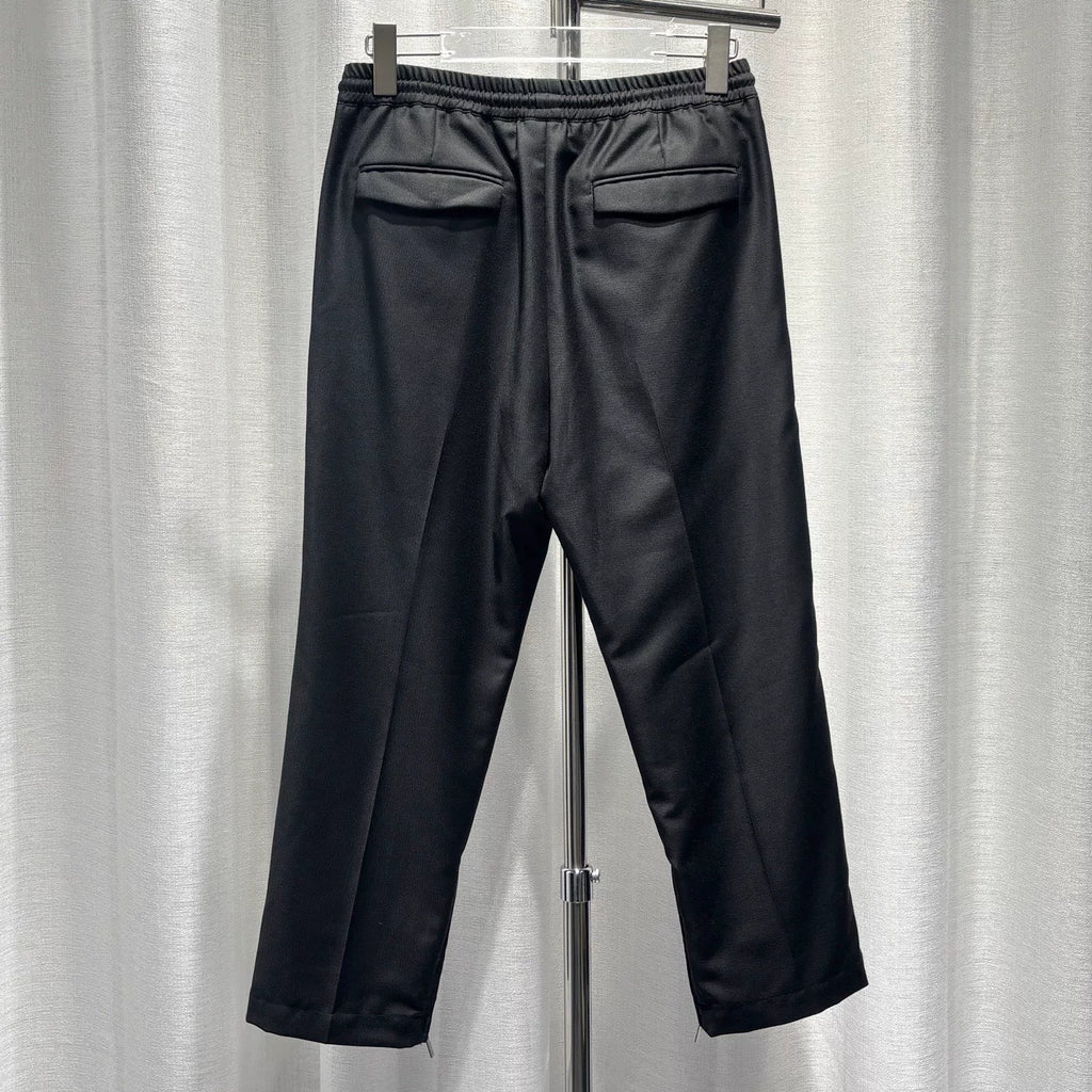Dior Black Drawstring Wool Trousers