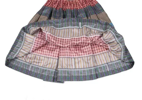 COMME des GARCONS Vintage Dark Plaid Skirt