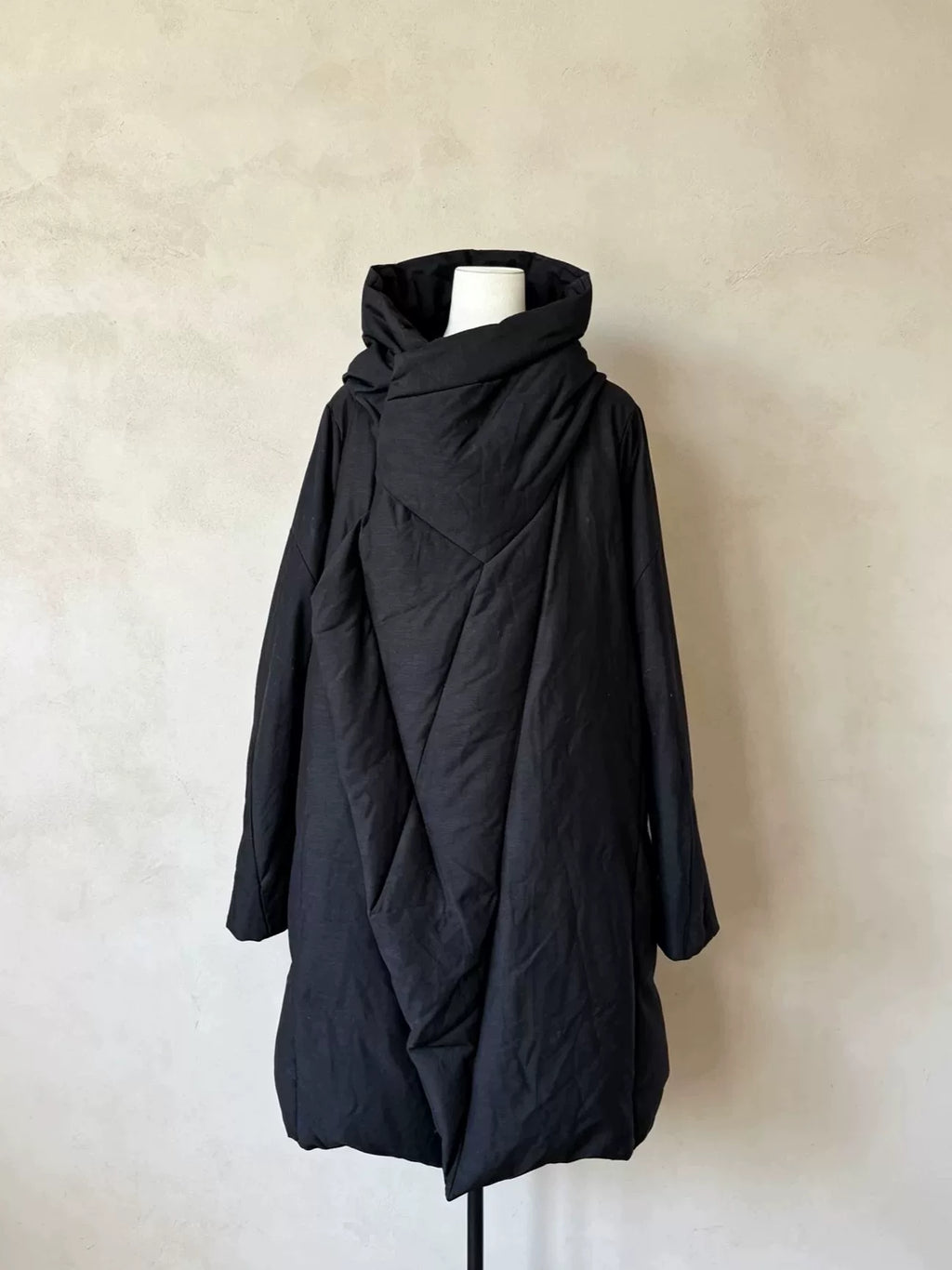 Julius FW15 Wrap-Collar Quilted Down Jacket