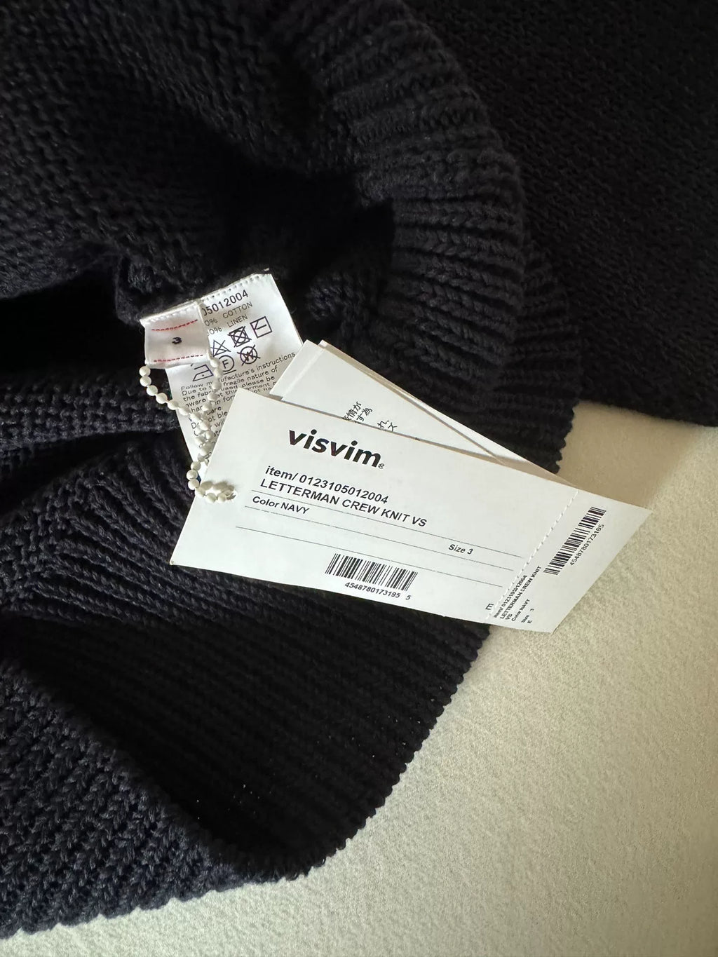 Visvim 23ss Letterman Crew Knit vs Knitwear Sweater