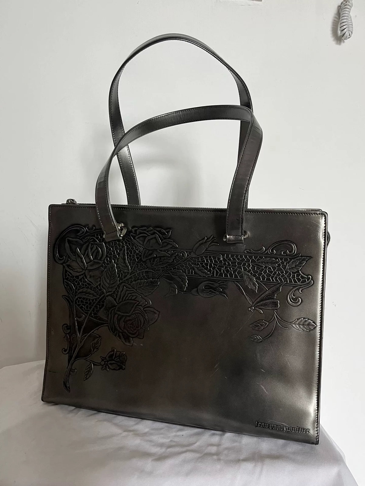 Jean Paul Gaultier Gun Flower Rose Silver Handbag