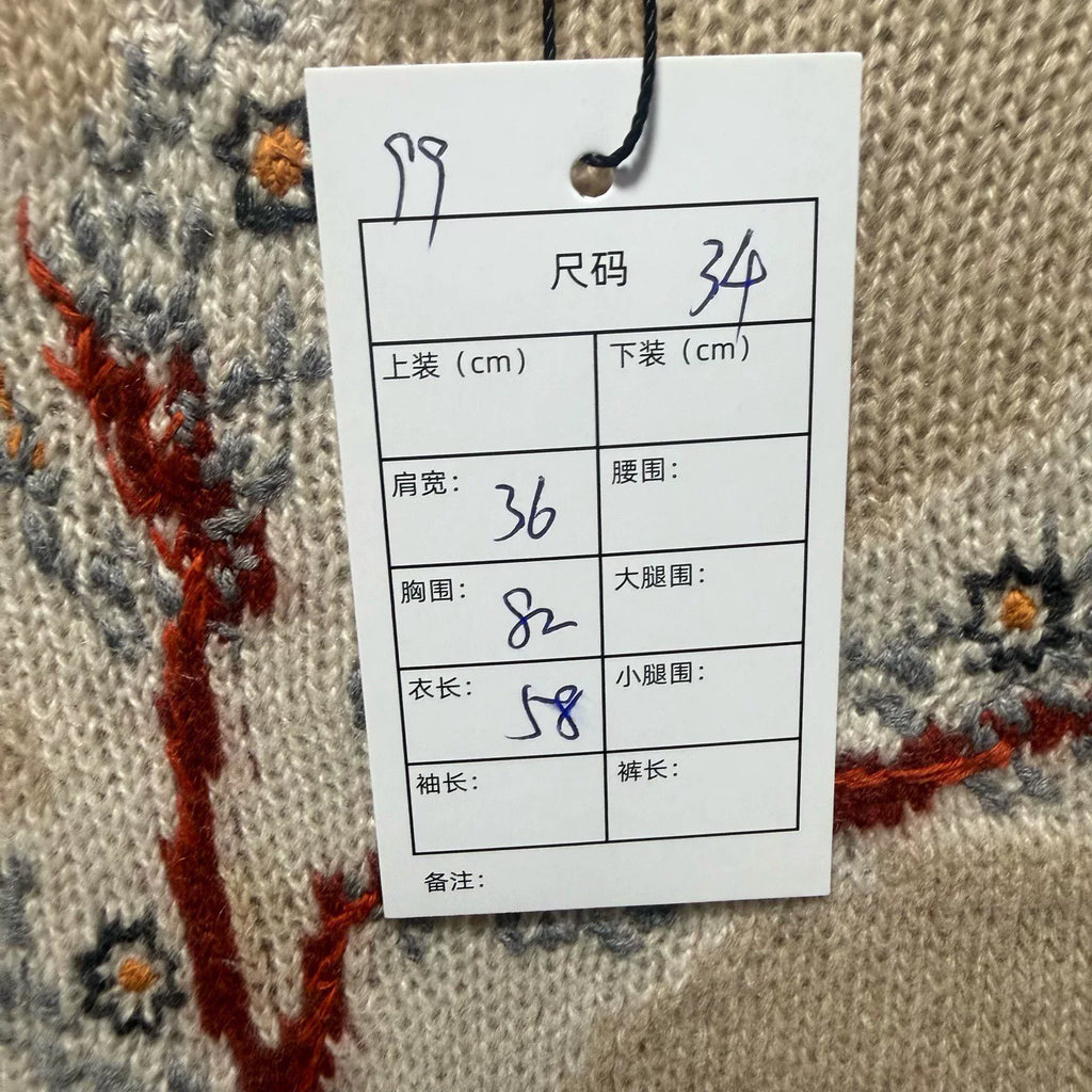Dior Hand Embroidery Logo Cashmere Sweater