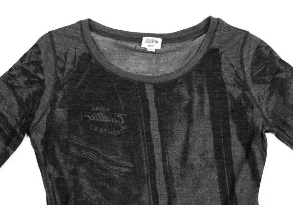 Jean Paul Gaultier Vintage Dark Grey Patterned Top