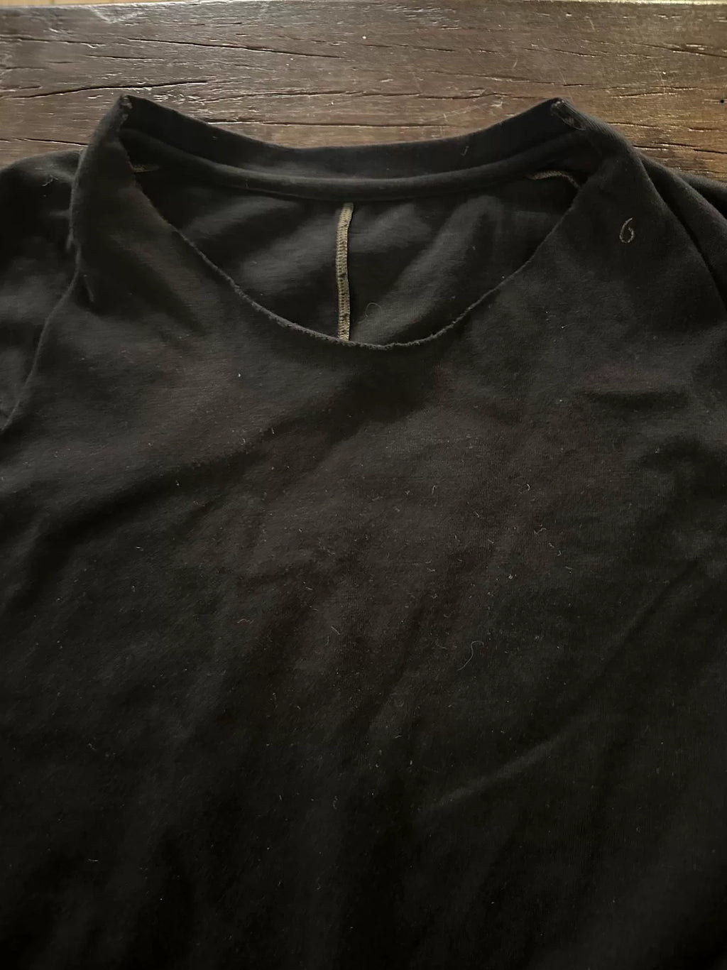Devoa FW18 Black Paneled Longsleeve Cotton Tee