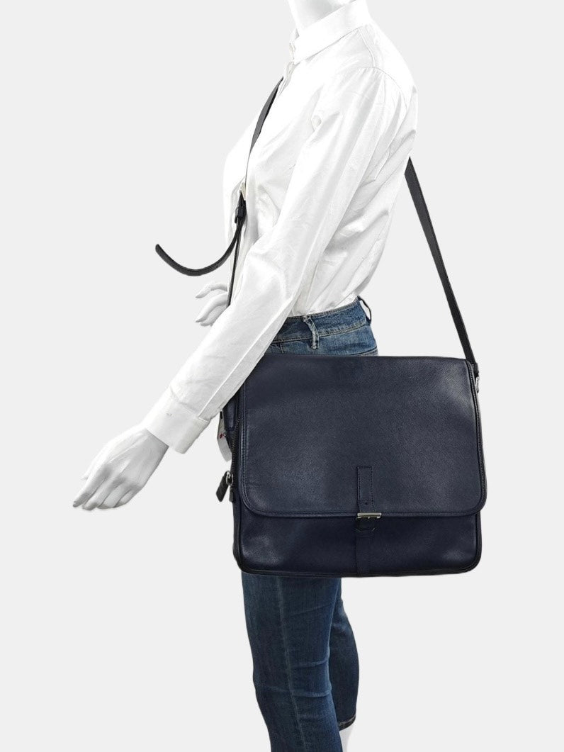 Prada Easy Silver Buckle Micro Logo Crossbody Bag