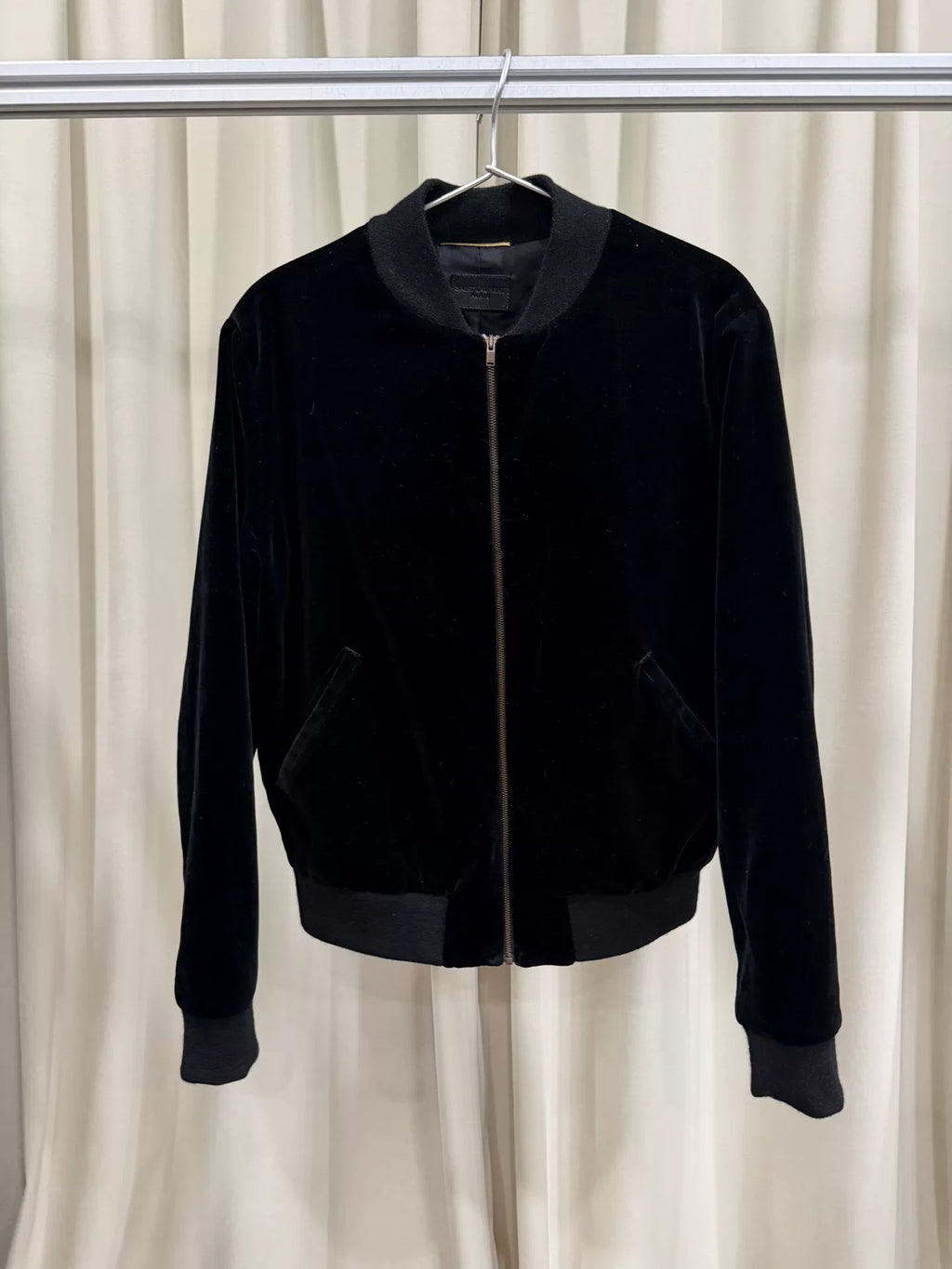 Saint Laurent Black Velvet Music Note Jacket