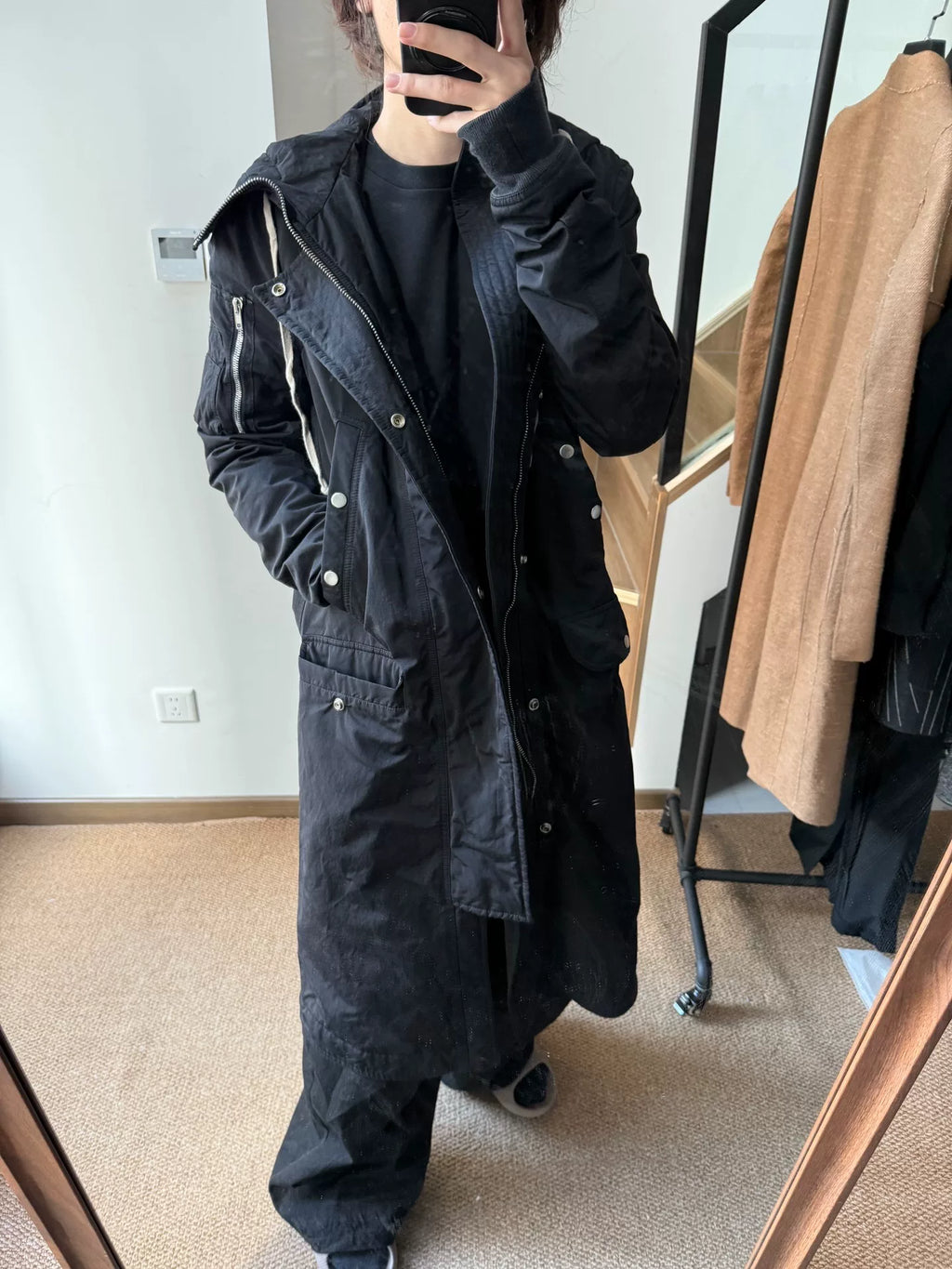 Rick DRKSHDW Owens Padded Hooded Coat