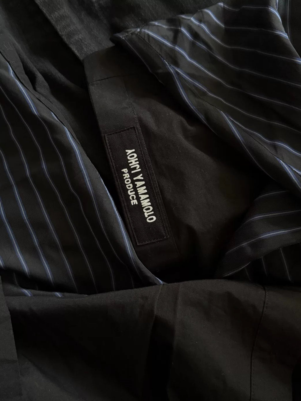 Yohji Yamamoto Pour Homme Blue Stripe Layered Kendo Trousers