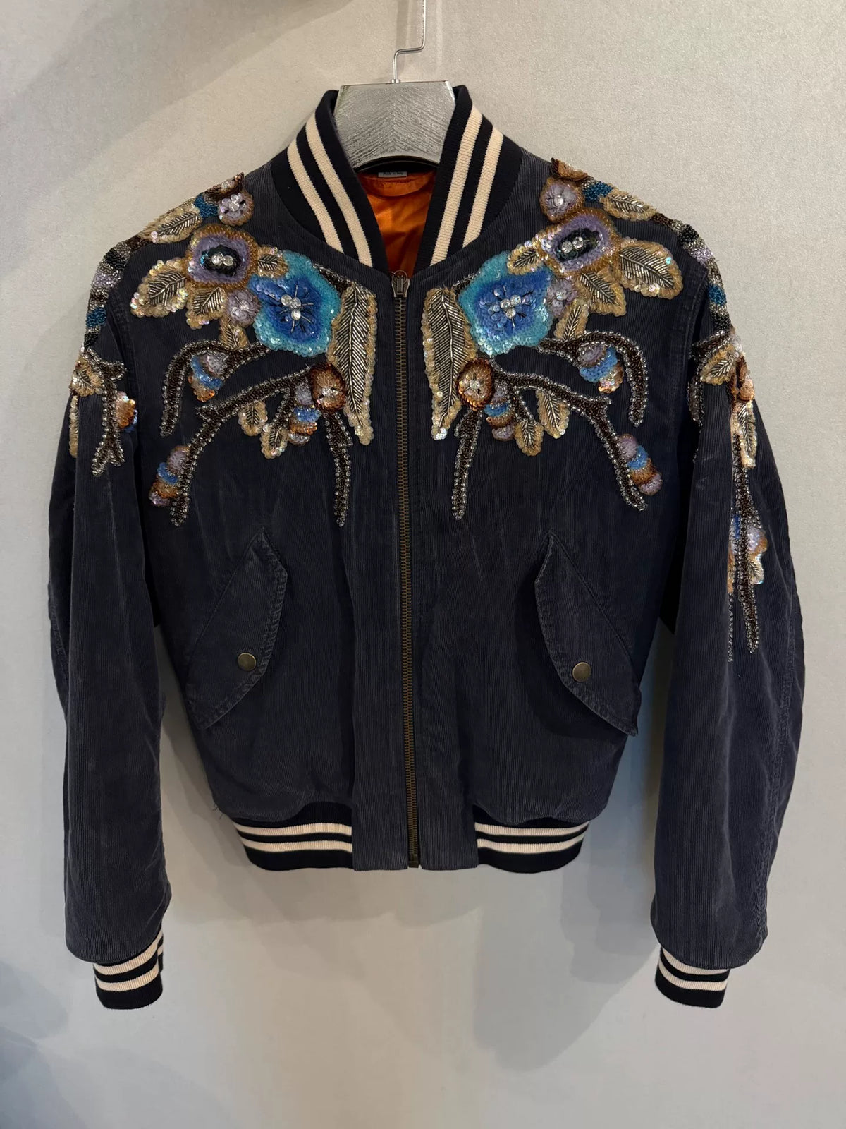 Gucci Sequin and Feather Embroidered Jacket