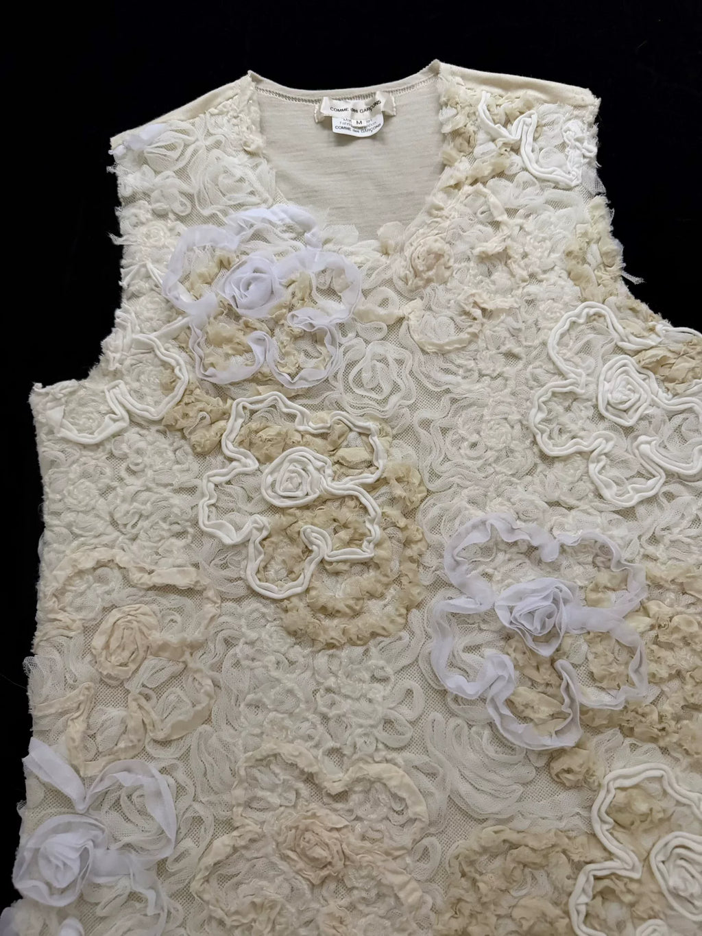 Comme Des Garçons 3D Flower Cotton Vest