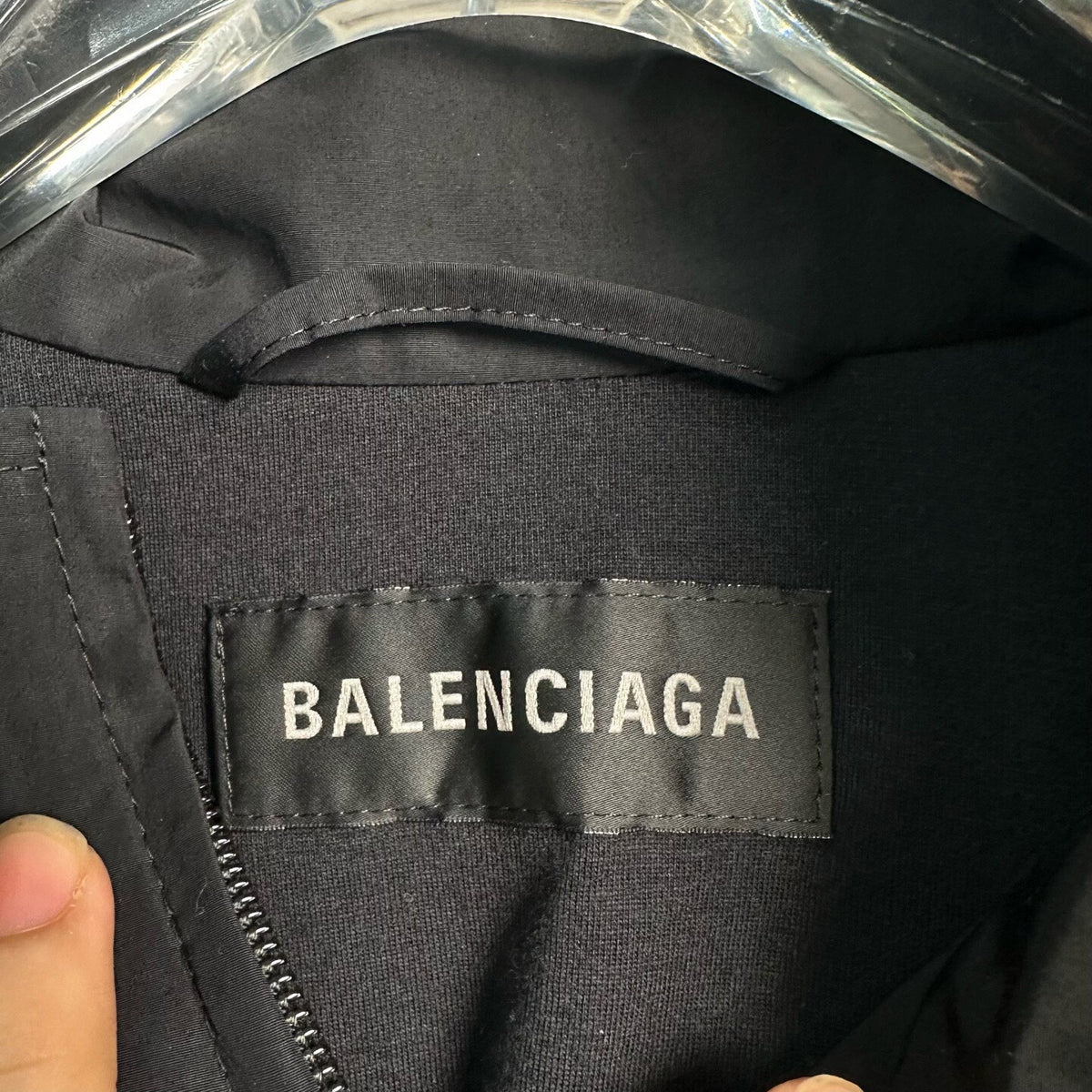 Balenciaga Manchester United black trench coat