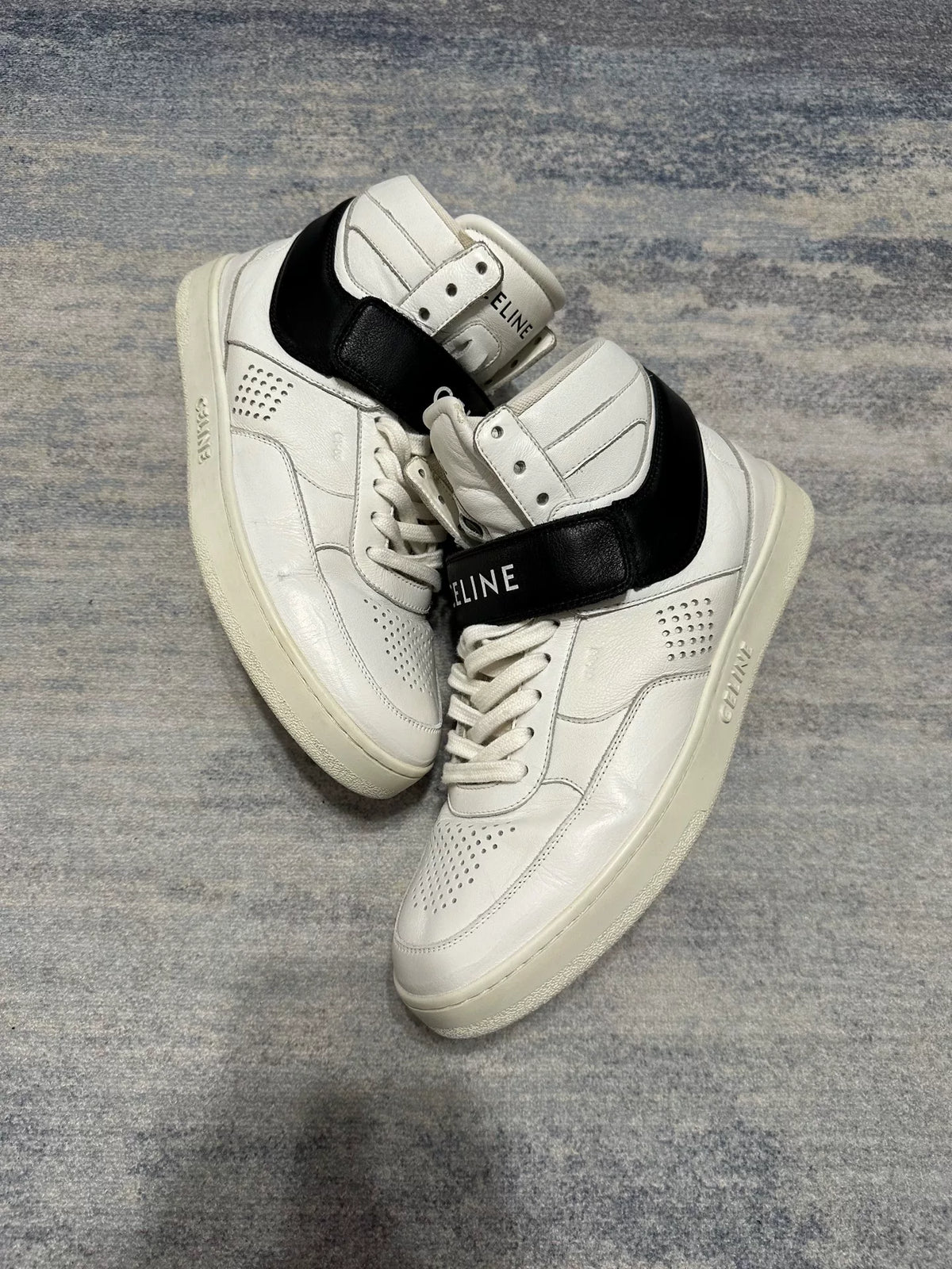 Celine Ct-03 Leather High-Top Sneakers