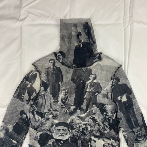 2003 Fall/Winter Jean Paul Gaultier Punk Girl Portrait Mesh T-Shirt