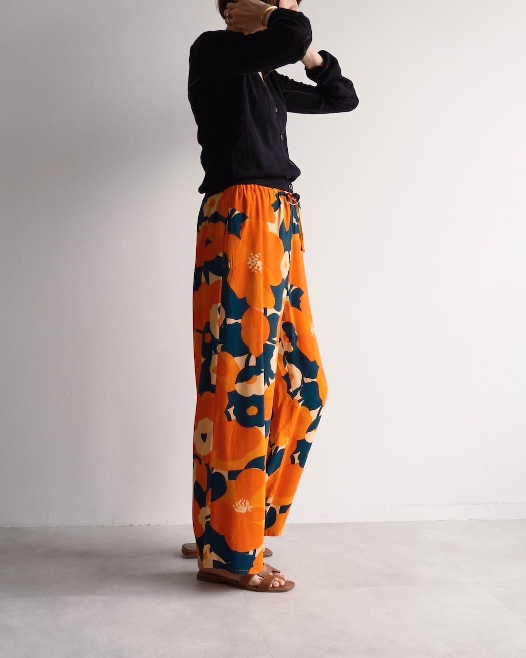 Dries Van Noten Floral Drawstring Silk Trousers