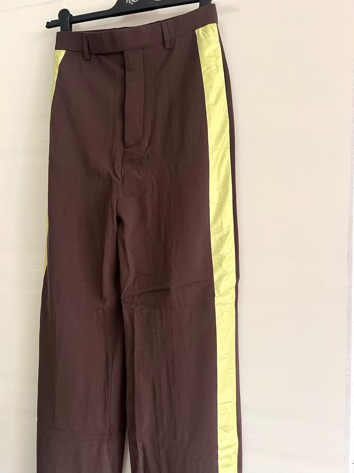 Rick Owens FW18 Striped Side Wool Wide-Leg Pants