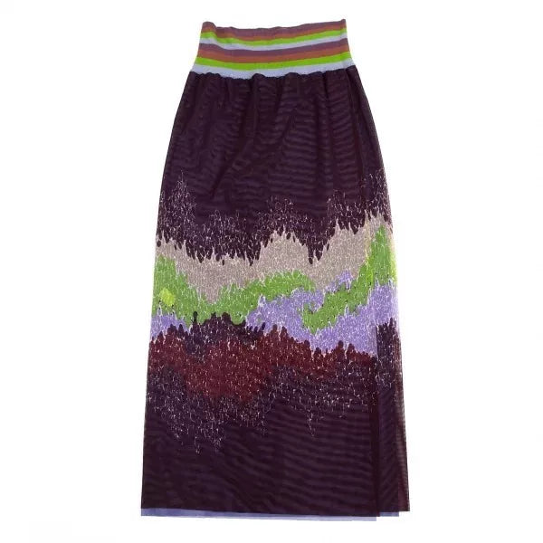 Jean Paul Gaultier Vintage Dark Floral Mesh Skirt