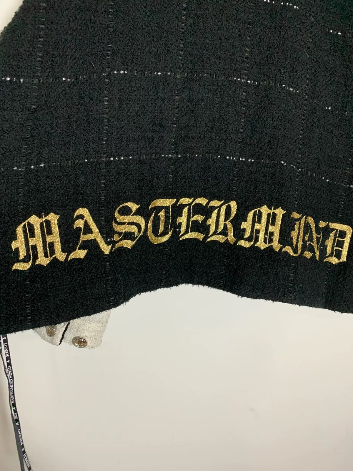 mastermind Japan Gold Thread Embroidery Cotton Linen Silk Blend Jacket