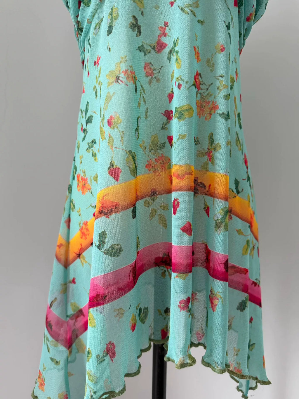Jean Paul Gaultier Vintage Floral Mesh Top