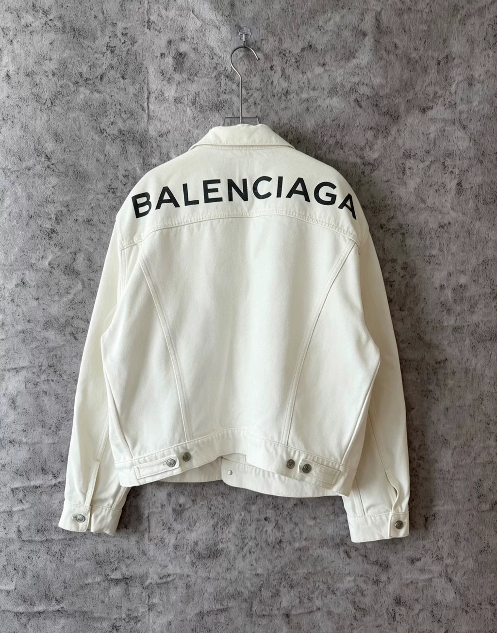 Balenciaga Back-Print Denim Jacket