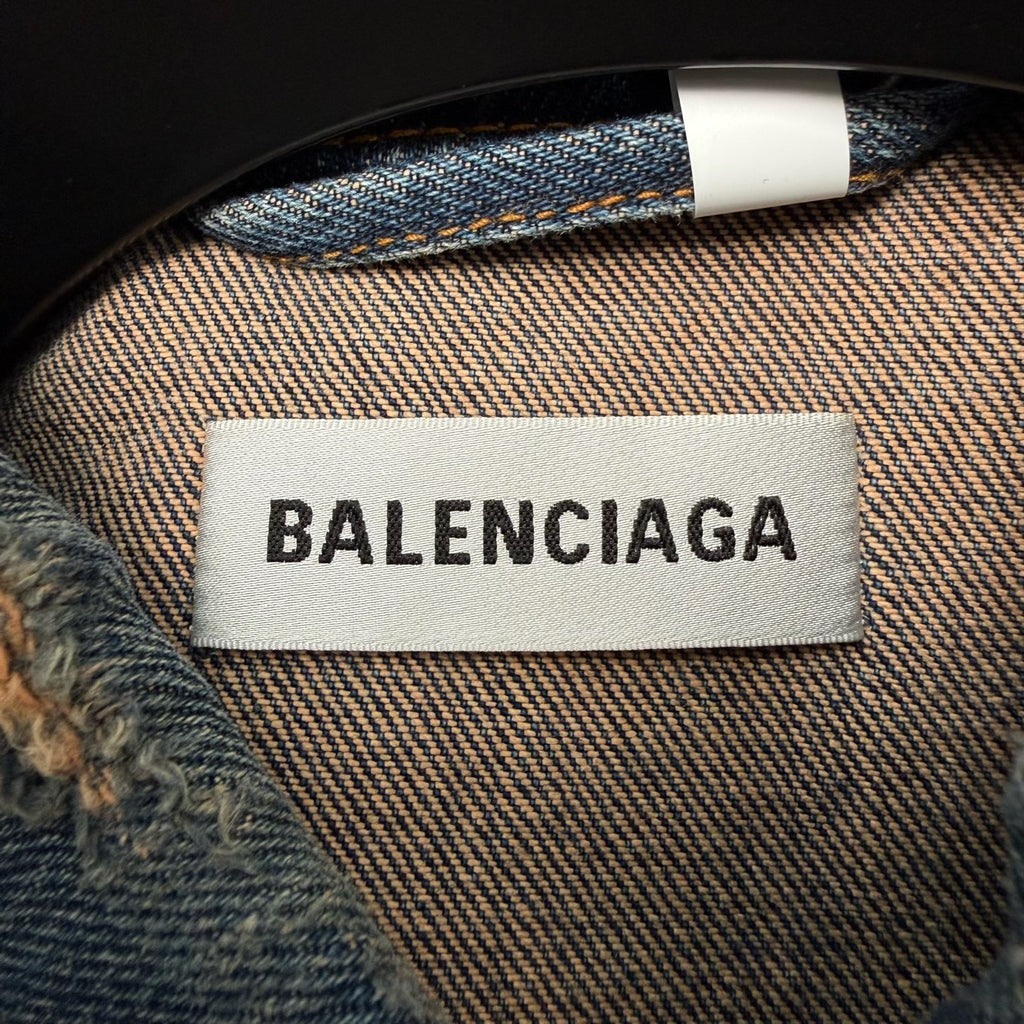 Balenciaga Denim Distressed Jacket