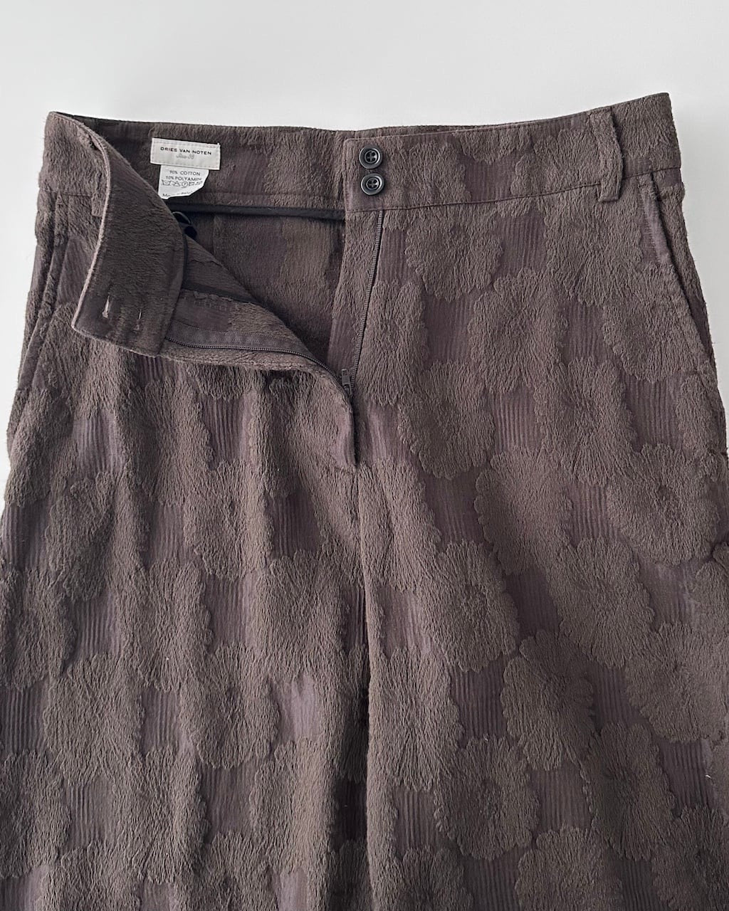 Dries Van Noten Floral Jacquard Wide-Leg Trousers