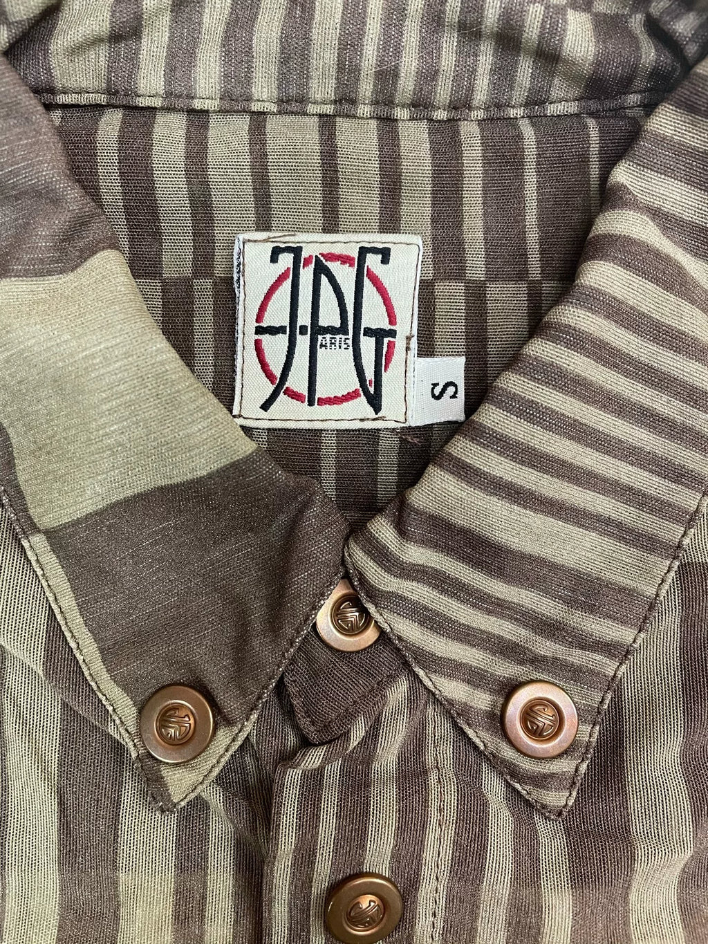 1995 Spring/Summer Jean Paul Gaultier TV Signal Test Cyber Mesh Shirt
