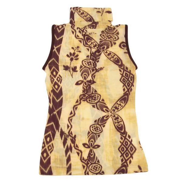 Jean Paul Gaultier Vintage Yellow Floral Turtleneck Top