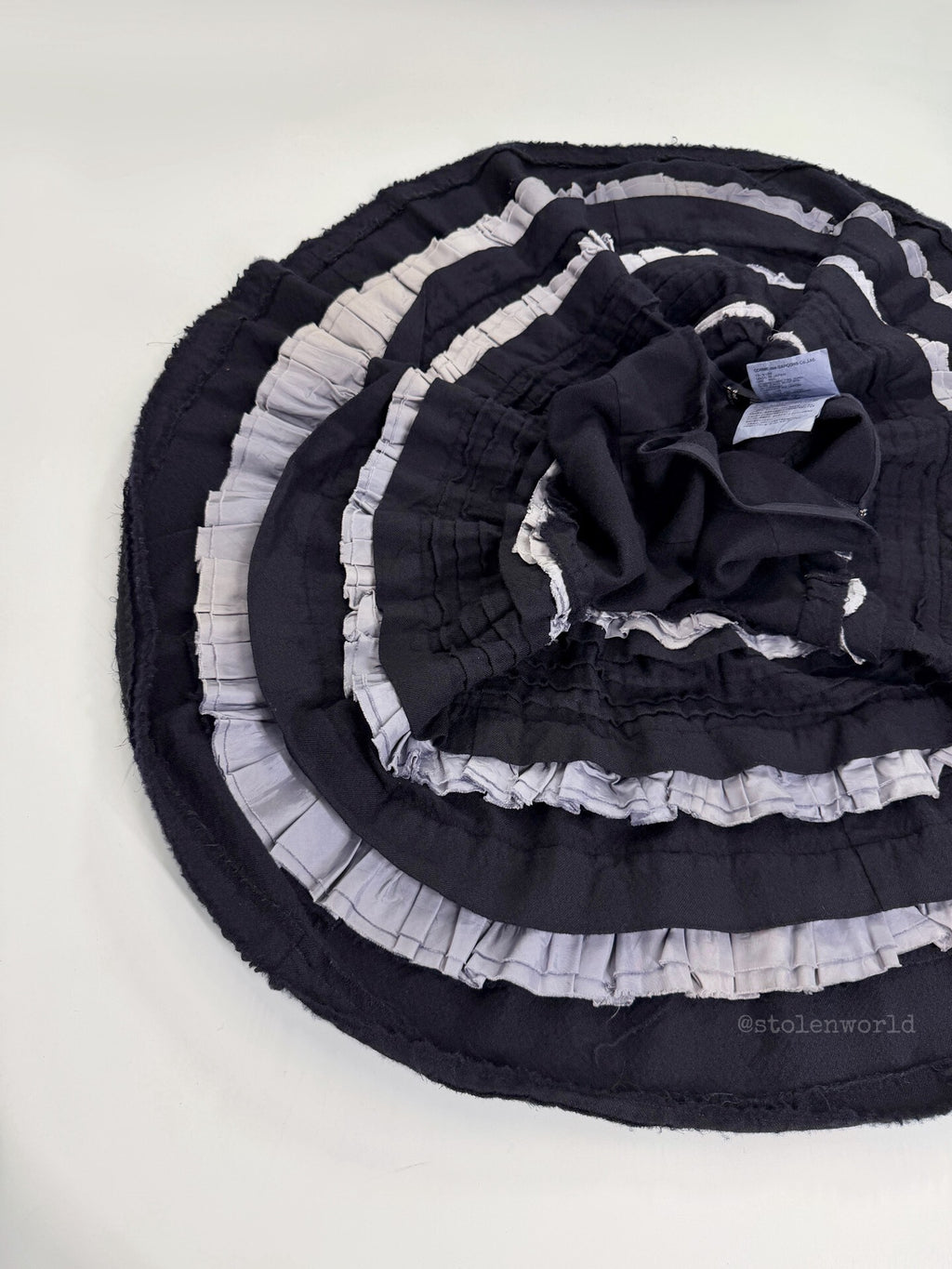 Comme Des Garcons Ruffled Tiered Navy Skirt - Devines