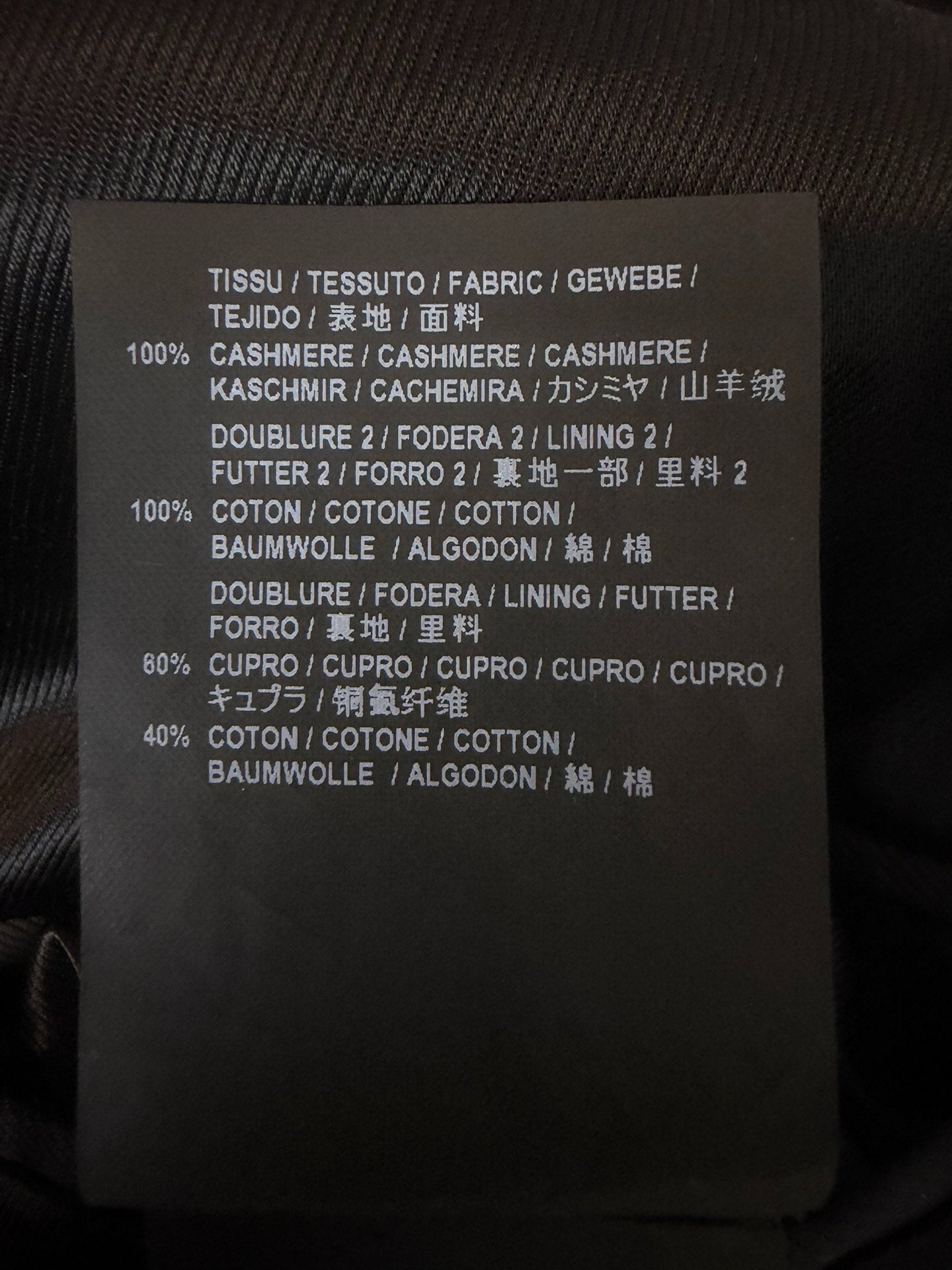 Saint Laurent 16fw Black Cashmere Coat