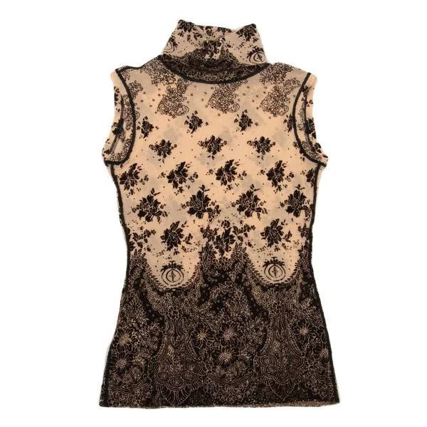 Jean Paul Gaultier Vintage Brown Floral Mesh Top
